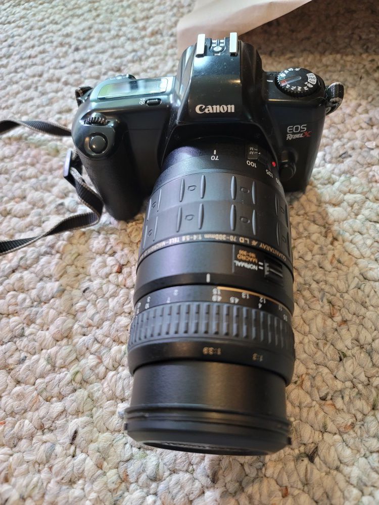 35mm film canon rebel x with ef 70-300mm lens with macro