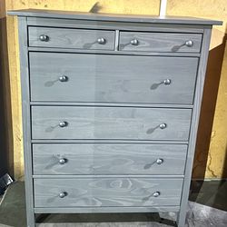 Gray Hemnes IKEA tall dresser