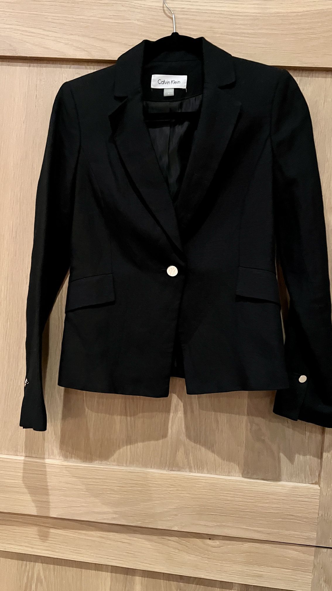 Calvin Klein Blazer - Black With Gold Buttons-Size 4 for Sale in San ...