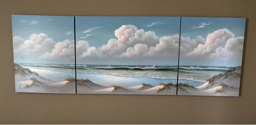 Artist...Georgia Janisse Triplet original oil paintings on canvass Rt. And Lt. ends: H30"x W24" Middle
