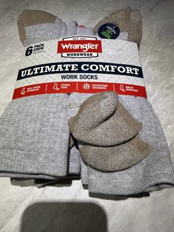 Wrangler Workwear Ultimate Comfort Work Socks 6-Pack
