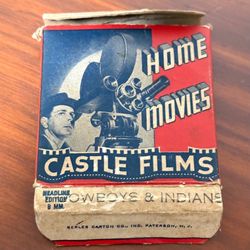 Antique Rare Western Movie Collectible Castle Films Home Movies 8mm Cowboys & Indians