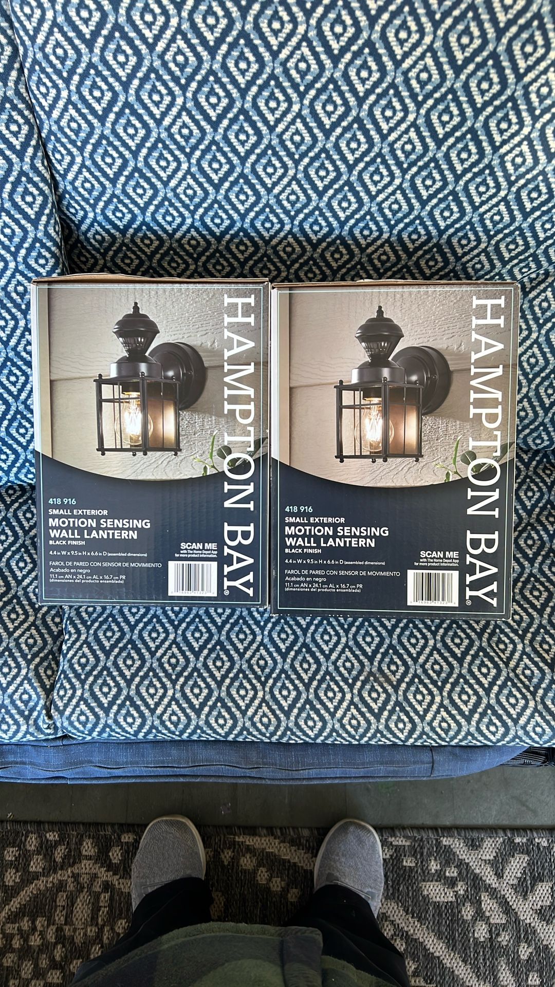 2 Brand New. Outdoor Motion Sensor Wall Lanterns.