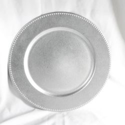 Silver Metallic Charger Plate Centerpiece Home decor 