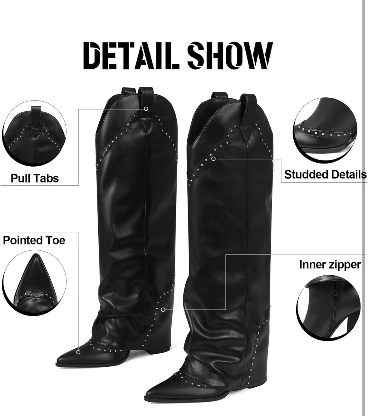 Women’s Cowgirl Black Boots 