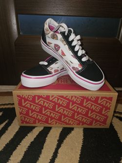 Vans Old Skool "Love Doughnuts" Preschool Girls' Shoe NEW Kids Size 13