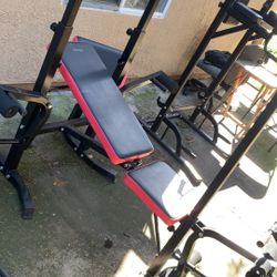 Weight Set Plus Pull Up Station And 200lb Olympic Weights 