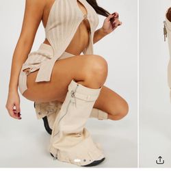Fashionnova overlay boots for festival