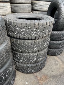 LT285/75R18 Goodyear 285/75/18 LT set of used tires in great condition 350$ for 4 tire plus tax. Installation available but not included. Wheel align