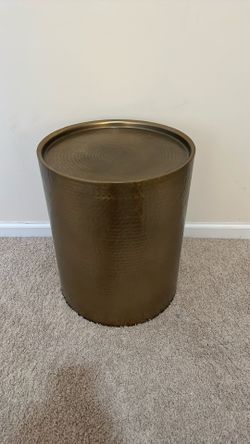 Side table gold brass set of 2