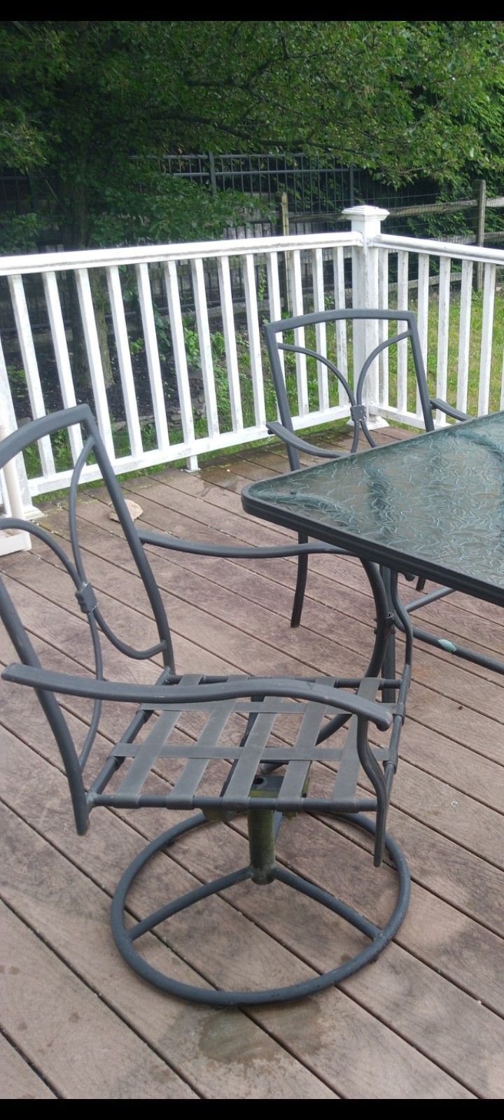 Patio Glass Tabletop & Chairs