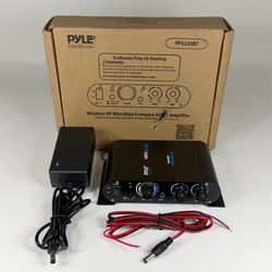 Pyle PFA330BT - 90W Wireless Bluetooth Mini Blue Series Compact Audio Amplifier
