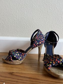 Floral & Cork Heels