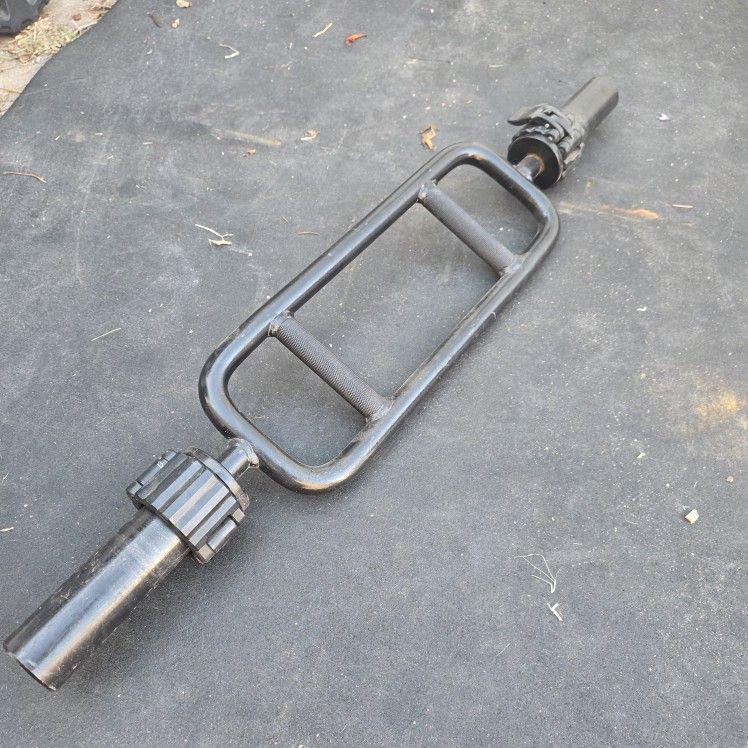 Olympic Triceps Barbell With Clamps