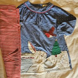 Mini Boden Christmas  Winter tunic and legging set