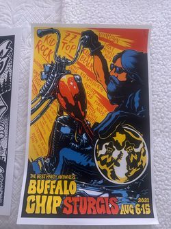 Sturgis 2021 Buffalo chip poster limited edition numbered