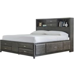 Caitbrook Queen Storage Bed with 8 Drawers