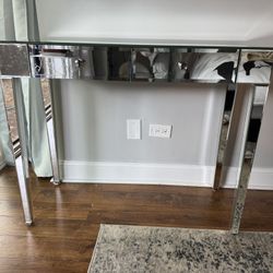 Mirrored Vanity Desk + Swivel Chair