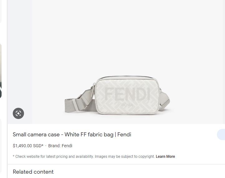 White Fendi Camera Bag