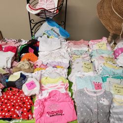 Lots Of 9 Month And 6 Month Baby Girl Clothes, See Notes