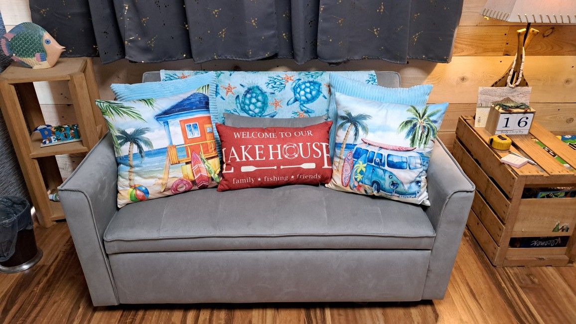 Gray Couch/ Bed