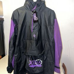 Xena Warrior Princess Black Purple Pullover Rain Gear Jacket 