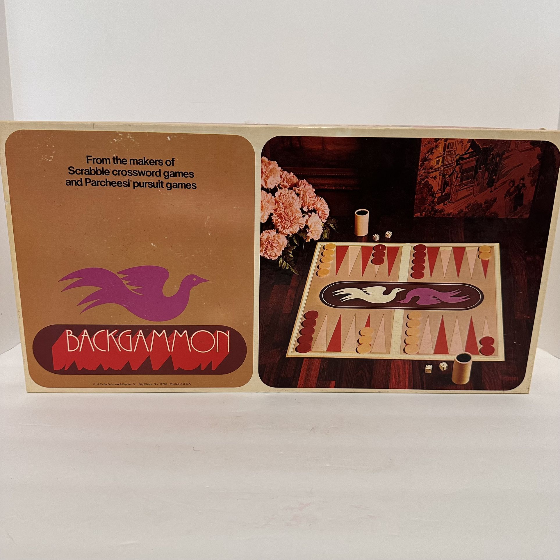 Vintage  1975 BACKGAMMON Board Game 