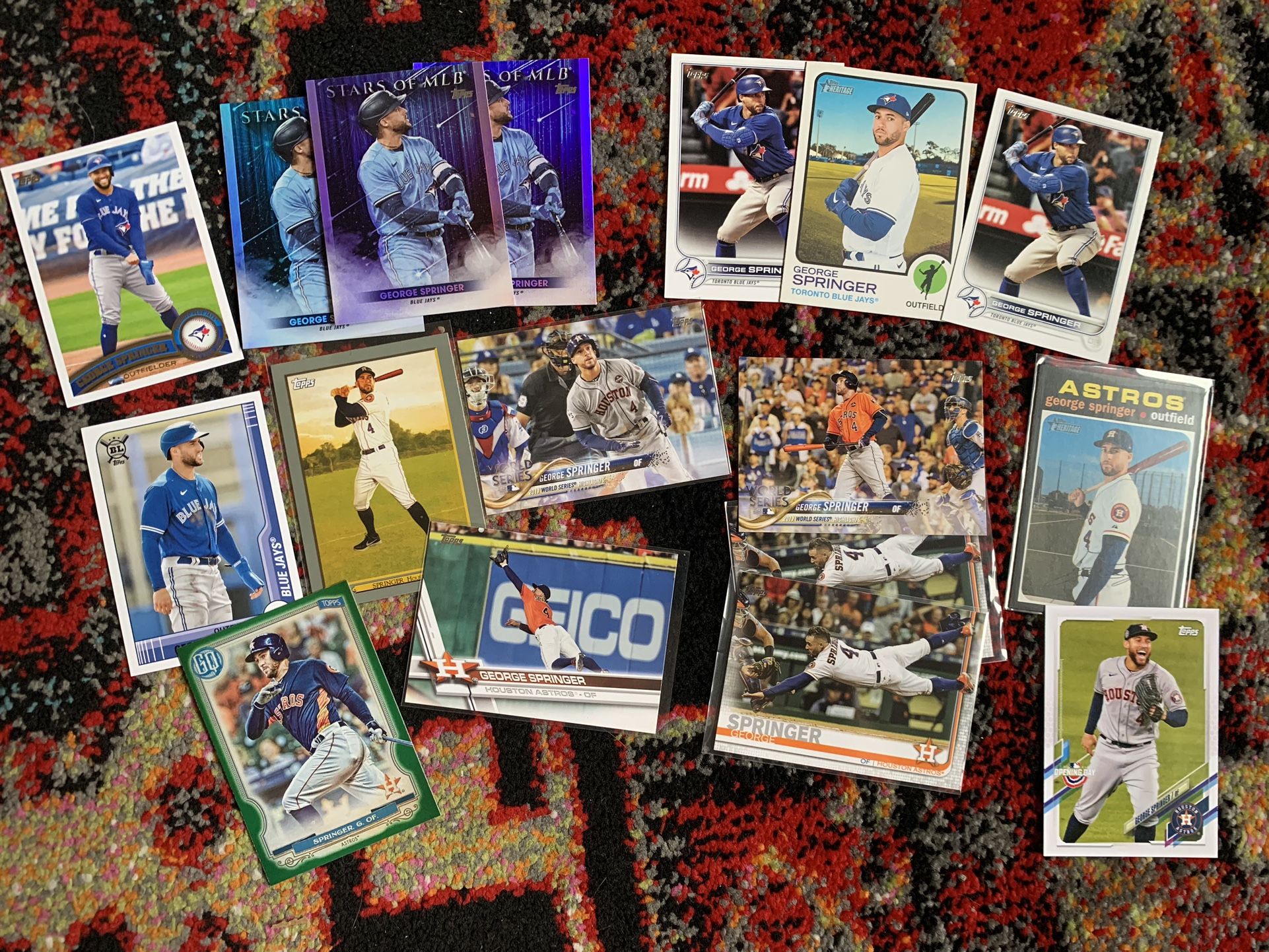 George Springer Baseball Card Lot