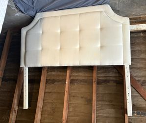 Queen Headboard - Upholstered Cream Color