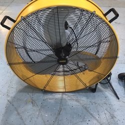 13000 CFM 30 inch Heavy Duty High Velocity Barrel Floor Drum Fan With Powerful 1/3HP Motor, 9ft Cord, 5in Solid Wheels for Workshop, Garage, Commercia