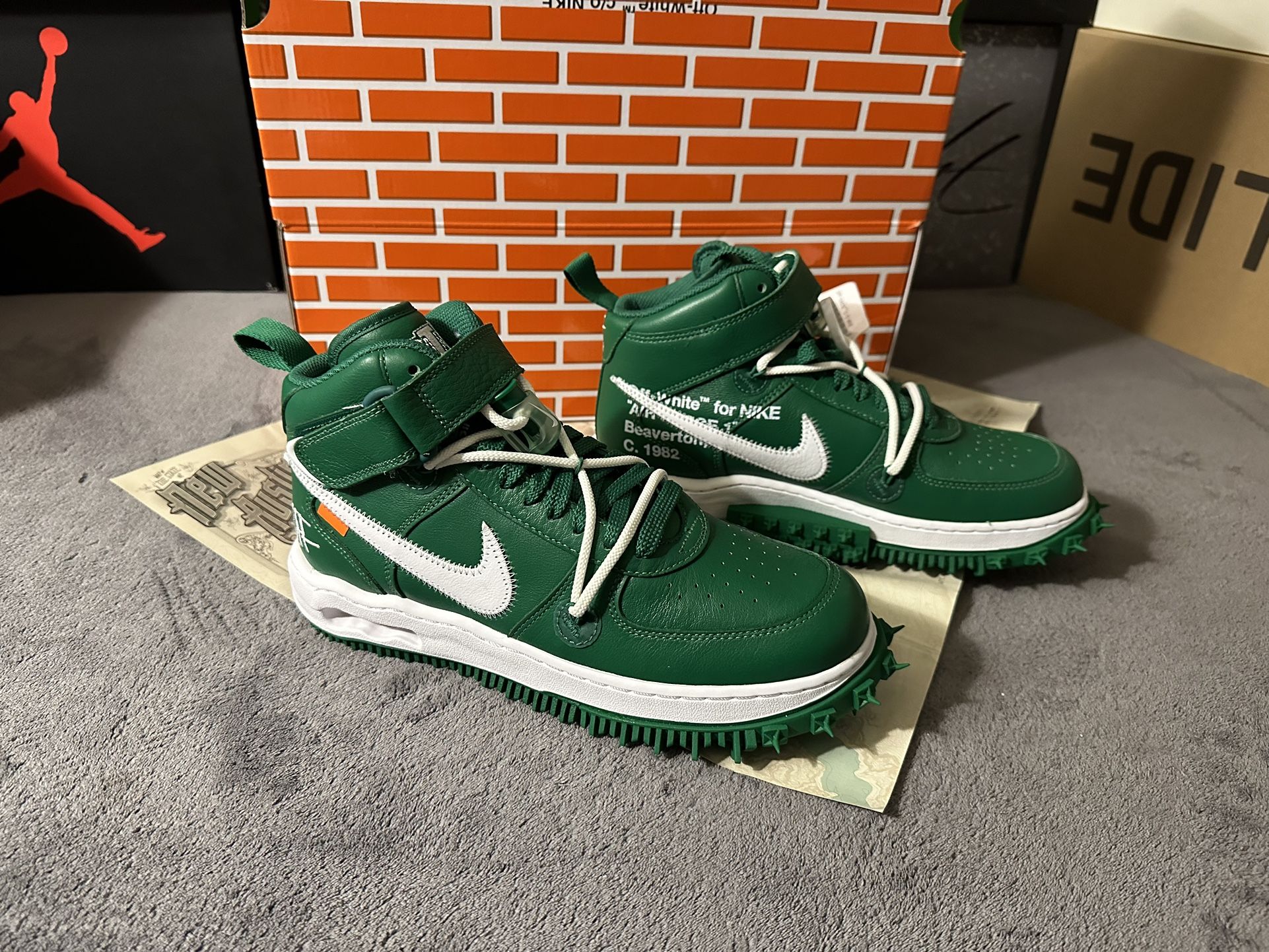 Nike Air Force Mid Off white Pine Green M8