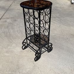 15 Bottle Floor Wine Rack With Glass Top