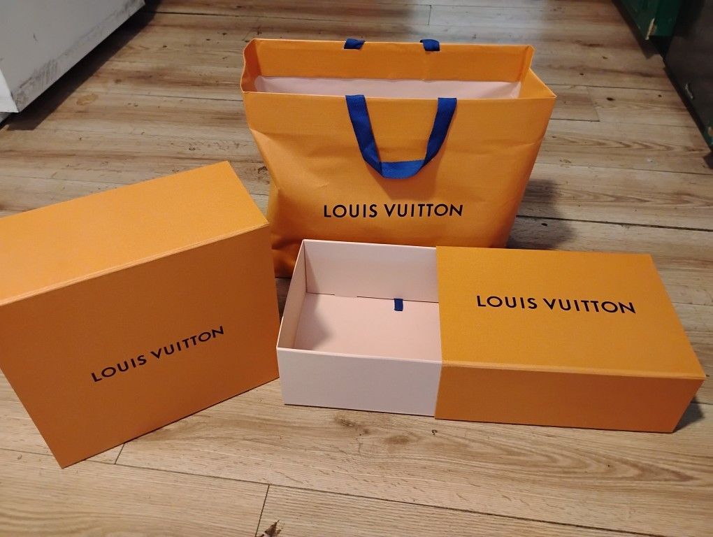 Louis Vuitton Shoe Boxes And Shopping Bag