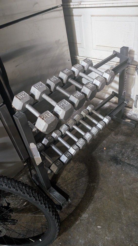 Dumbbell Set With Rack $300