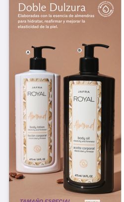 Jafra Royal Almond Body Oil & Body Lotion