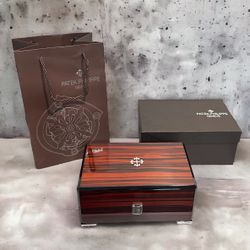 Patek Phillipe Wood Grain Box, Bag, Accessory Items