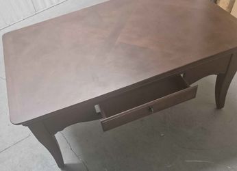 Coffee table solid wood dark cherry brown 47" x 32"  (in Des Moines)