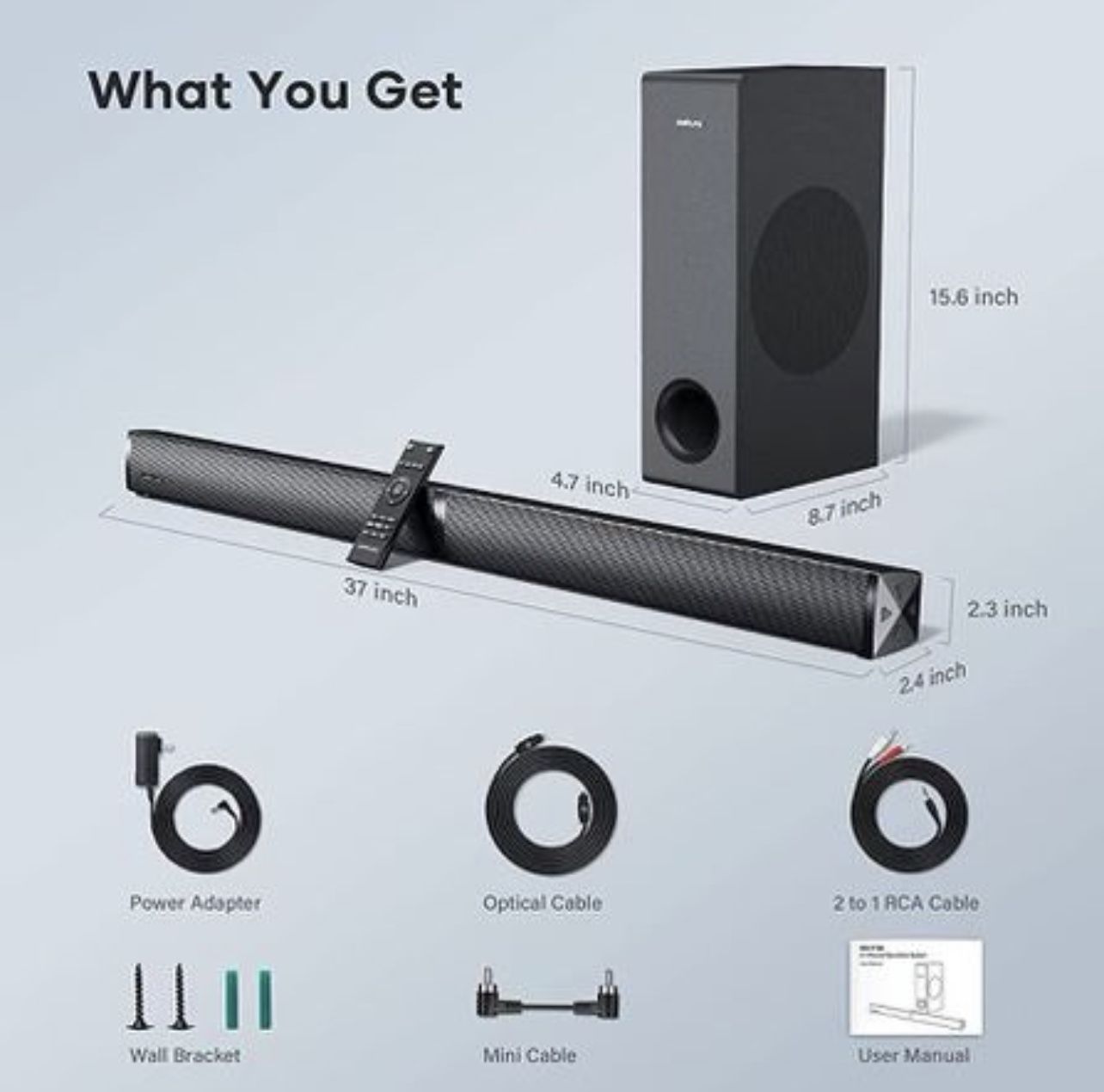 New Bluetooth Wireless Wired Tv Sound Bar Speaker With - Main Image