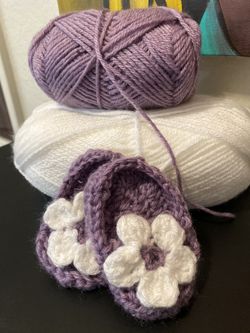Handmade Crochet Infant Slides