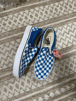 Blue Checkered Vans