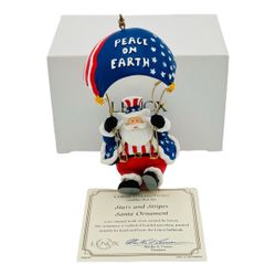 LENOX STARS AND STRIPES SANTA ORNAMENT!!!