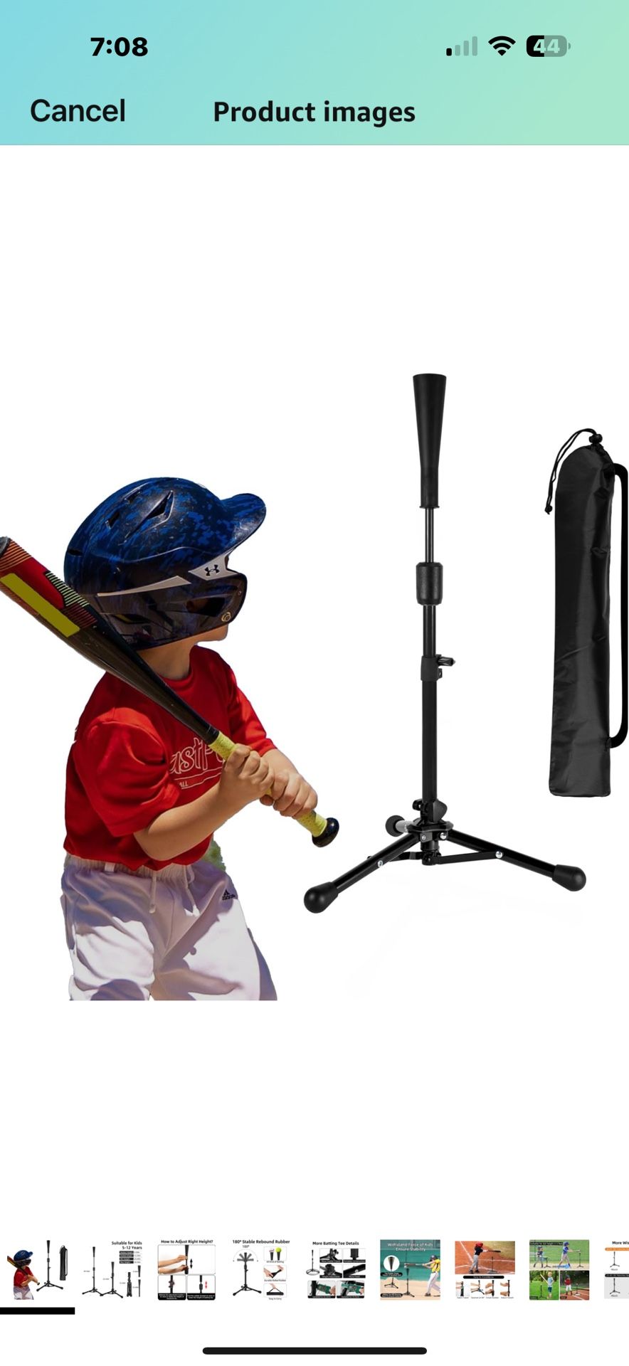23.5 to 39.76 Inches Baseball Tee for Kids, Batting Tees for Baseball with Carry Bag, Portable Stable Tanner Tee, Baseball Training Equipment Aged 5-1
