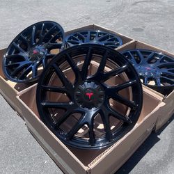 18” Tesla model 3 phantom 2026 wheels brand new gloss black 2018-2026 aero