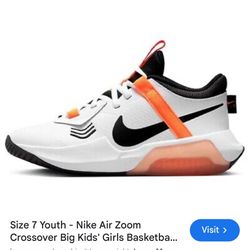 Size 7 Youth - Nike Air Zoom Crossover Big Kids' Girls Basketball Shoes