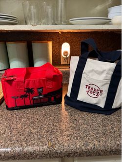 1 Trader Joe’s Insulated bag & 1 Trader Joe’s Canvas Tote