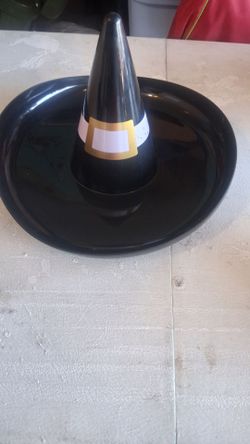 Black Witch Hat Serving Dish