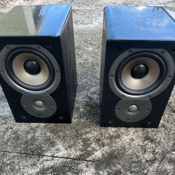 POLK AUDIO TSi100 BOOKSHELF HOME THEATHER SURROUND SPEAKERS BLACK