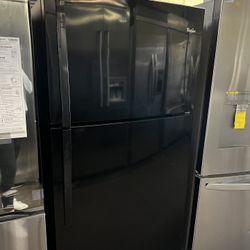 Whirlpool Apartment Size Gloss Black Refrigerator 