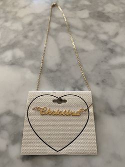 Gold Personalized Namesake Necklace - “Christina”