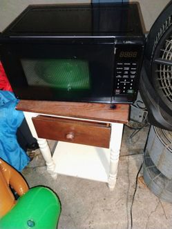 microwave wood table